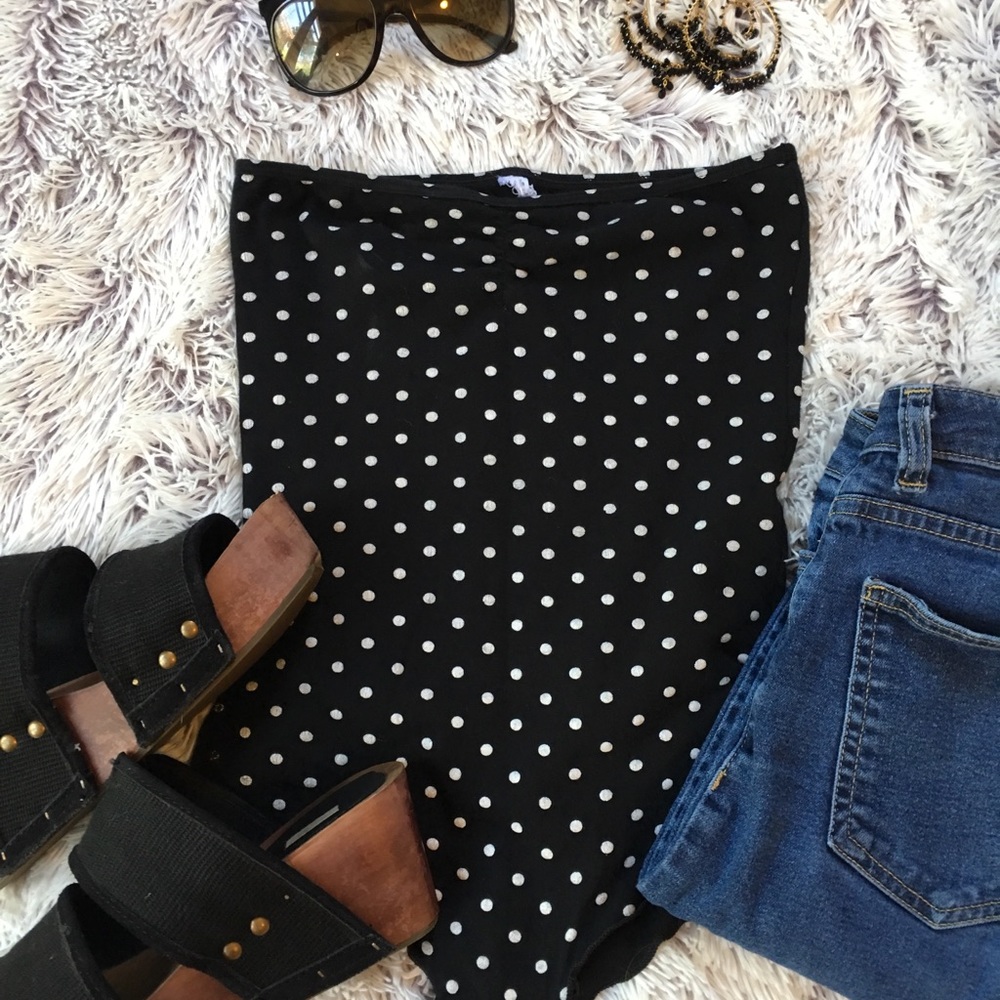 American apparel polka dot onesie